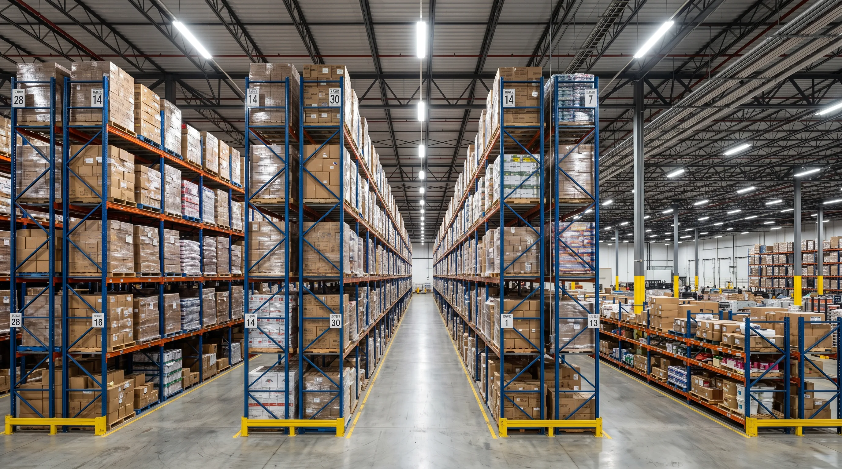 Pallet racking and shelving systems in a Indianapolis area warehouse